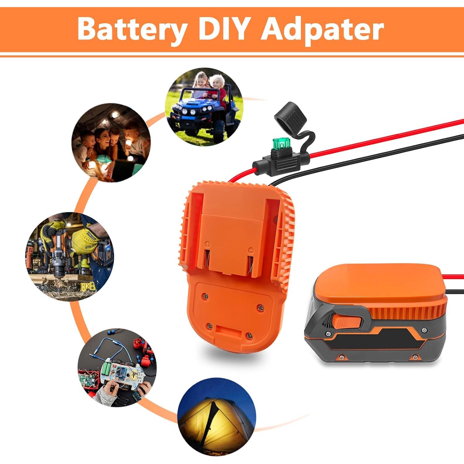 Adaptador de Rueda de Poder DEWDYS 18V para Batería Ridgid