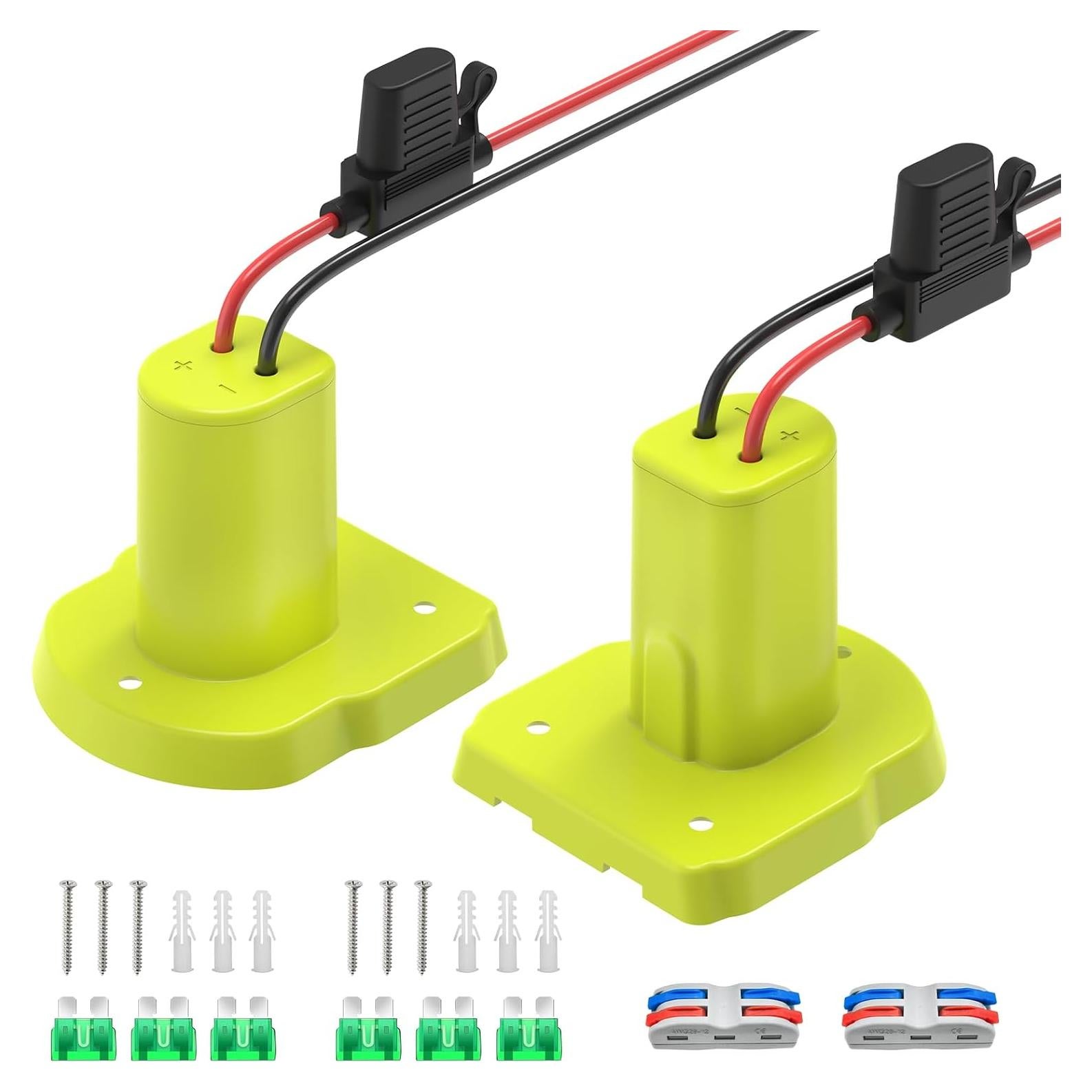 Paquete de 2 adaptadores de batería Kzreect para Ryobi 18V