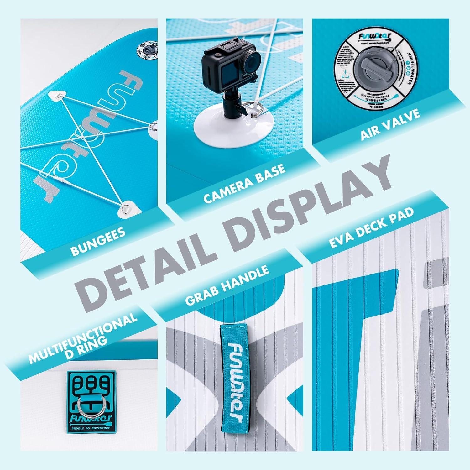 FunWater Tabla Paddle Inflable 320x84 cm Antideslizante