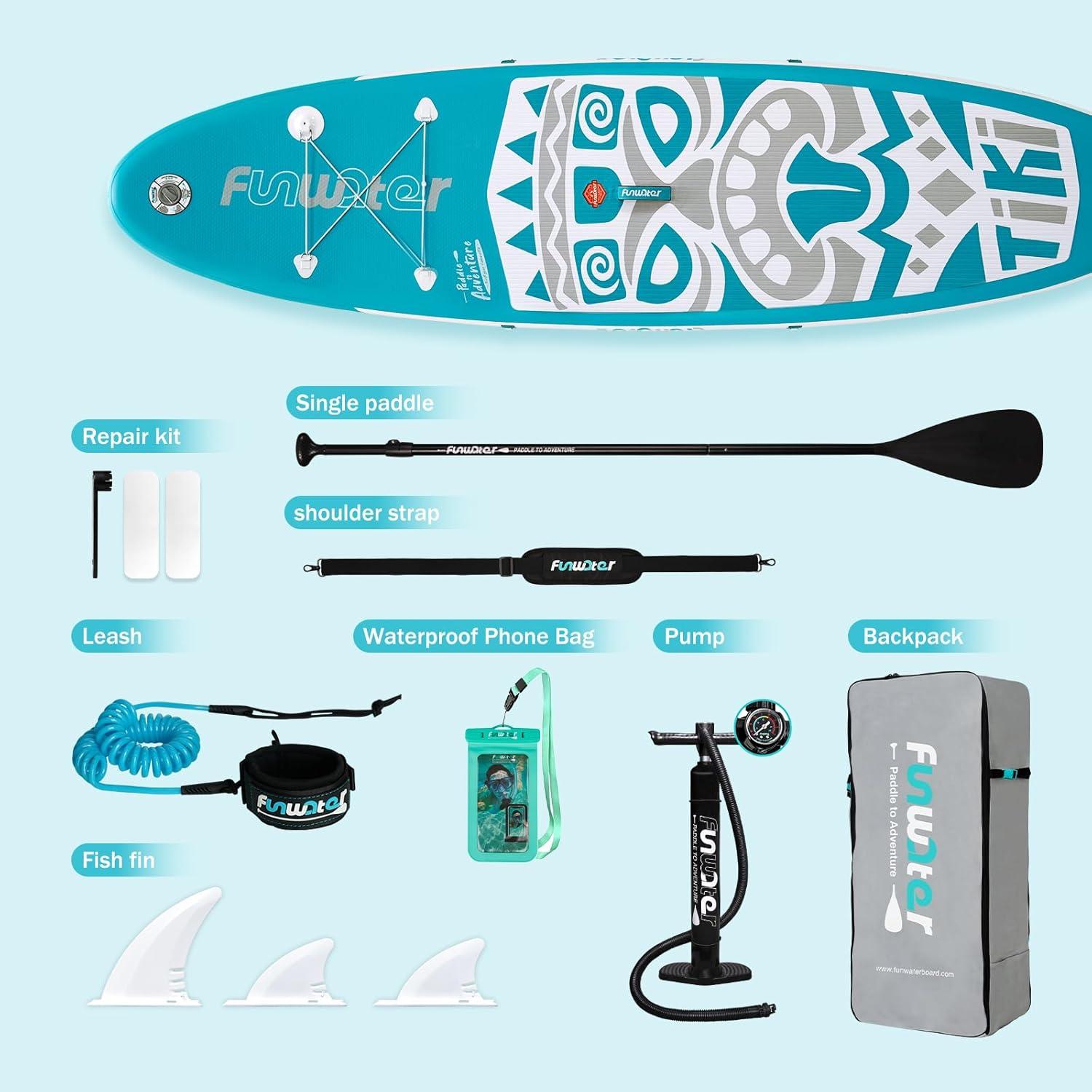 FunWater Tabla Paddle Inflable 320x84 cm Antideslizante