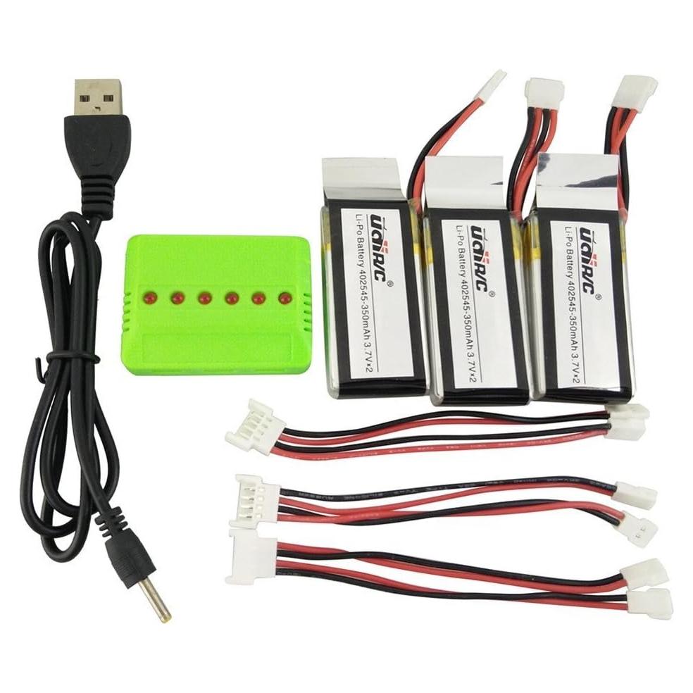 Kit de Baterías Li 3.7V 350mAh Fytoo + Cargador 3 en 1