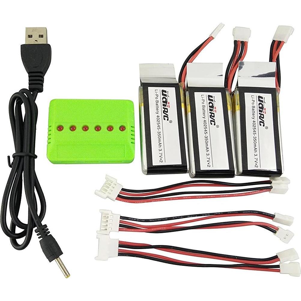 Kit de Baterías Li 3.7V 350mAh Fytoo + Cargador 3 en 1