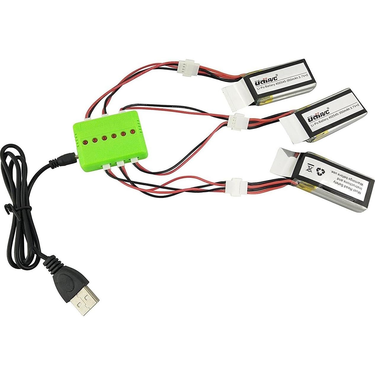 Kit de Baterías Li 3.7V 350mAh Fytoo + Cargador 3 en 1