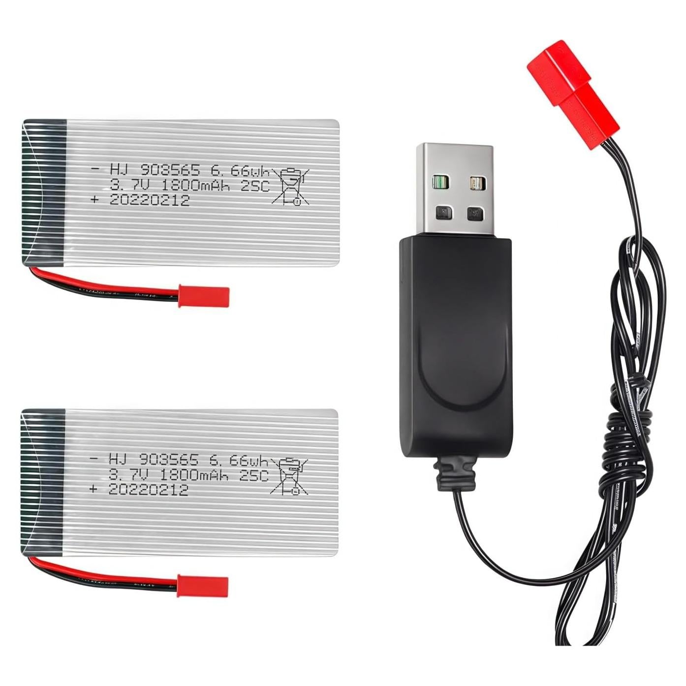 Baterías Recargables Lipo 3.7V 1800mAh HHZ para Drones