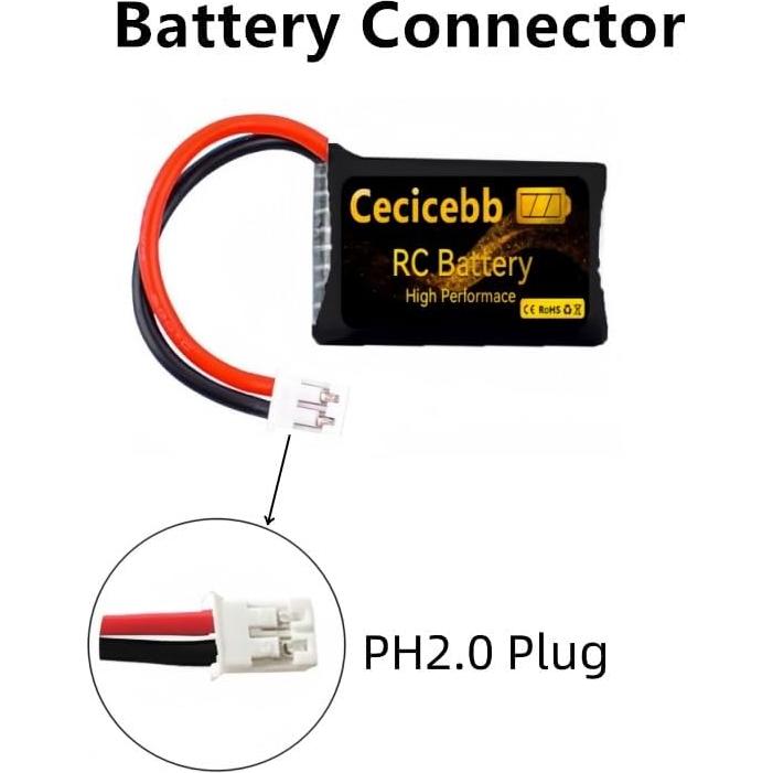 Batería Lipo 3.7V 220mAh Cecicebb para Dron Holy Stone HS210