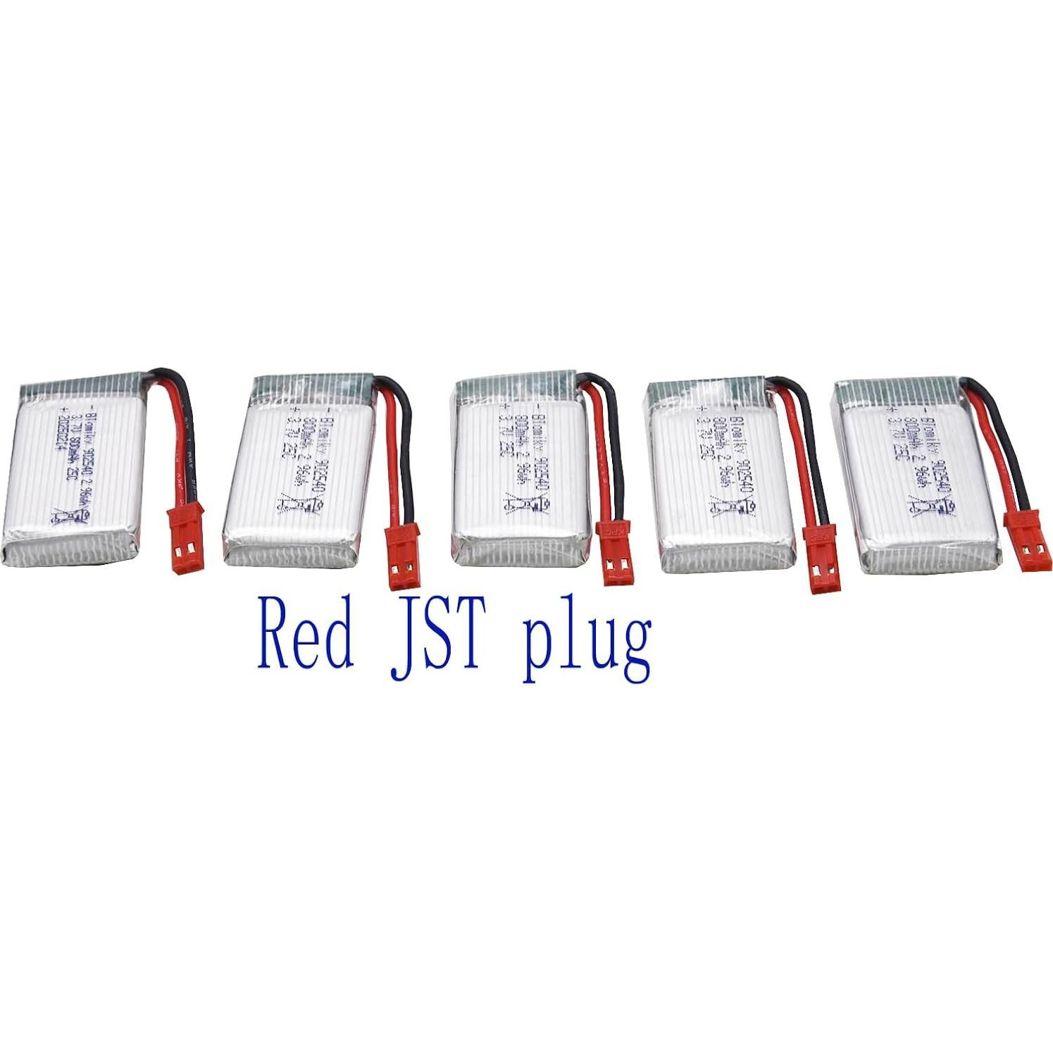 Baterías Recargables Li-Po 3.7V 800mAh Blomiky 5 Paquete con Cargador