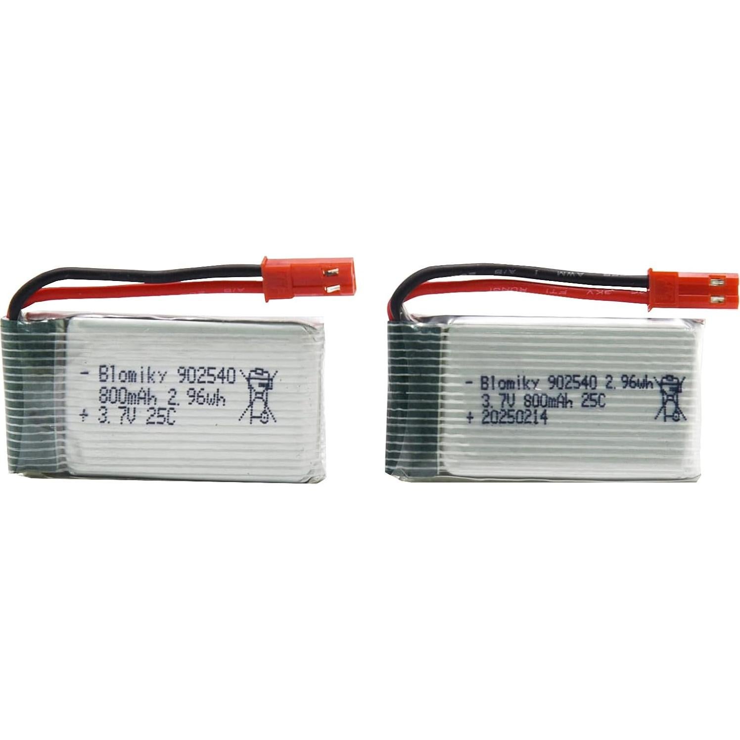 Baterías Recargables Li-Po 3.7V 800mAh Blomiky 5 Paquete con Cargador
