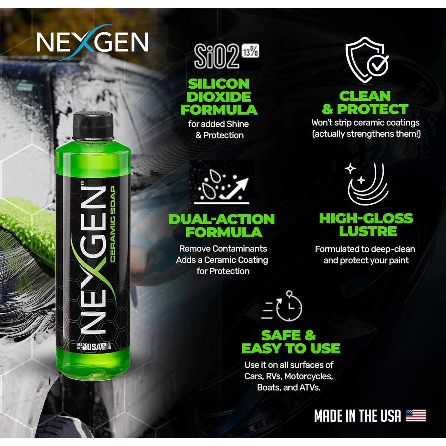 Jabón Cerámico Premium Nexgen 473ml - Limpieza y Protección