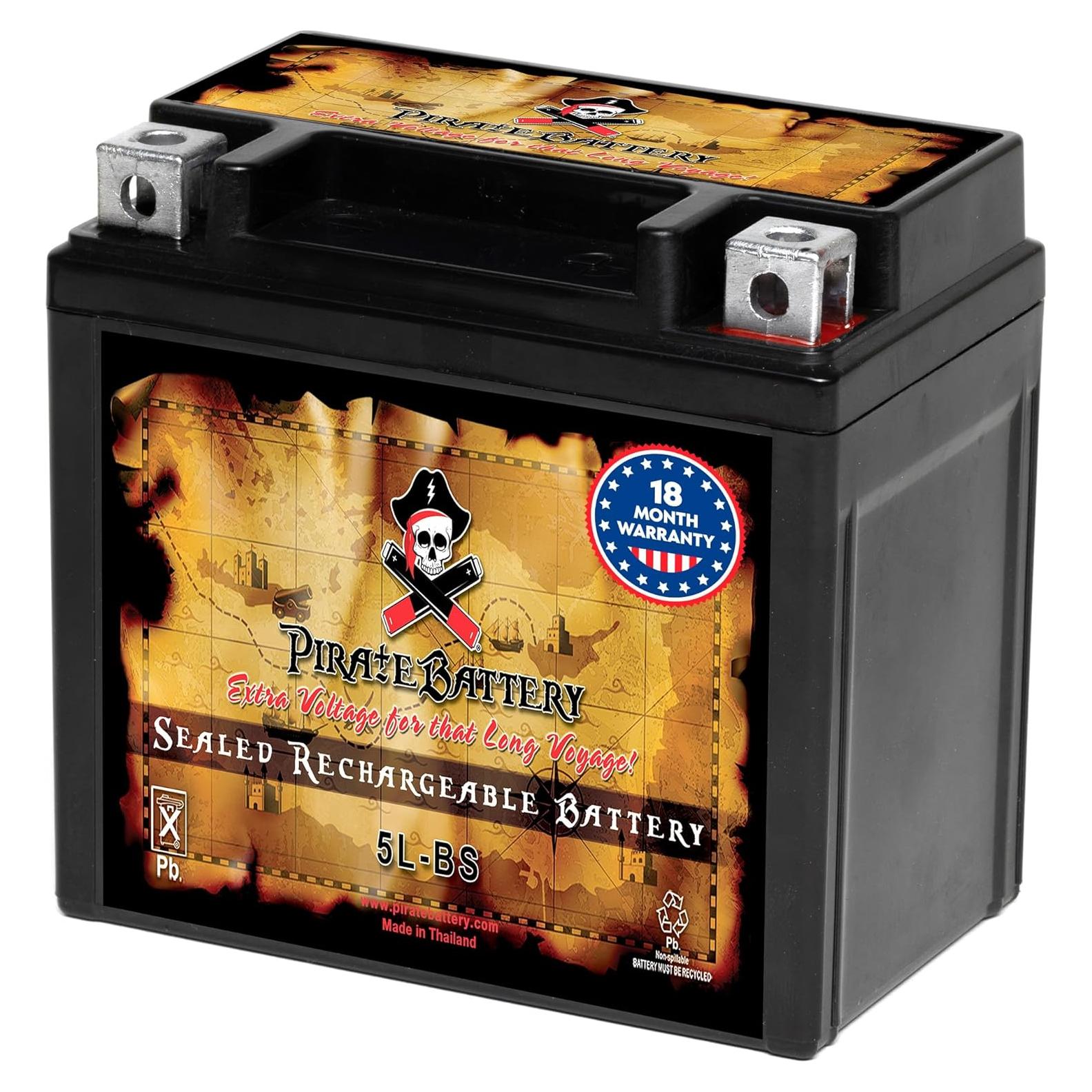 Batería Pirate YTX5L-BS 12V 4Ah AGM para ATV y motocicleta