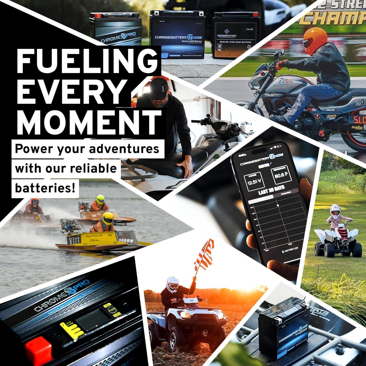 Batería Pirate YTX5L-BS 12V 4Ah AGM para ATV y motocicleta