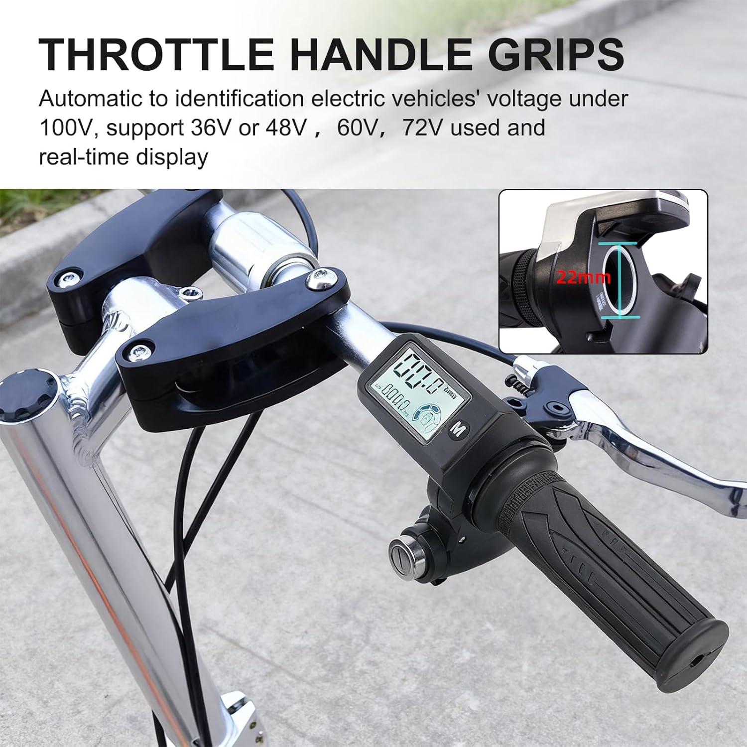 Acelerador E-Bike 6pin Cloudpower con Pantalla LED 3 Velocidades