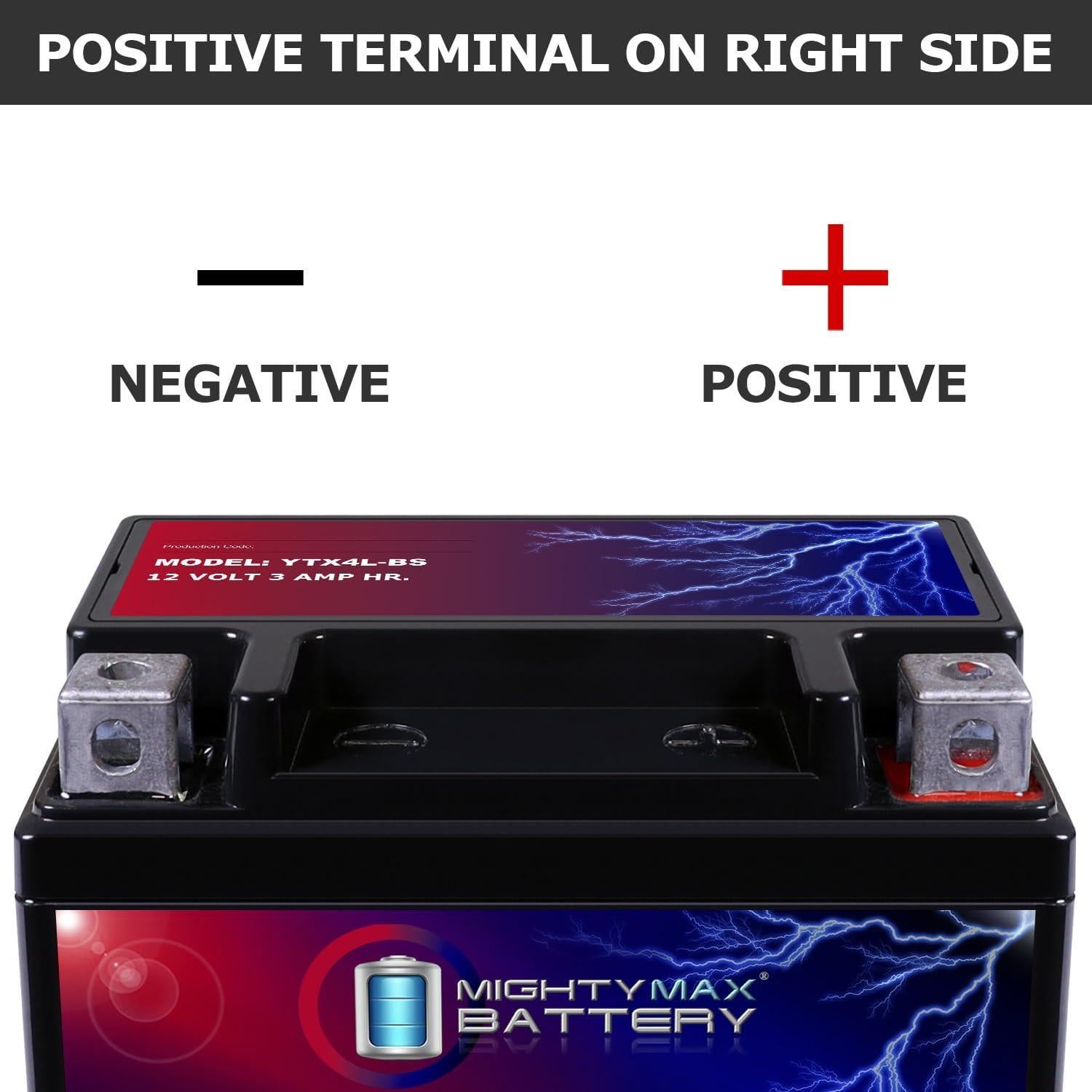 Batería de Motocicleta Mighty Max YTX4L-BS 12V 3AH SLA AGM