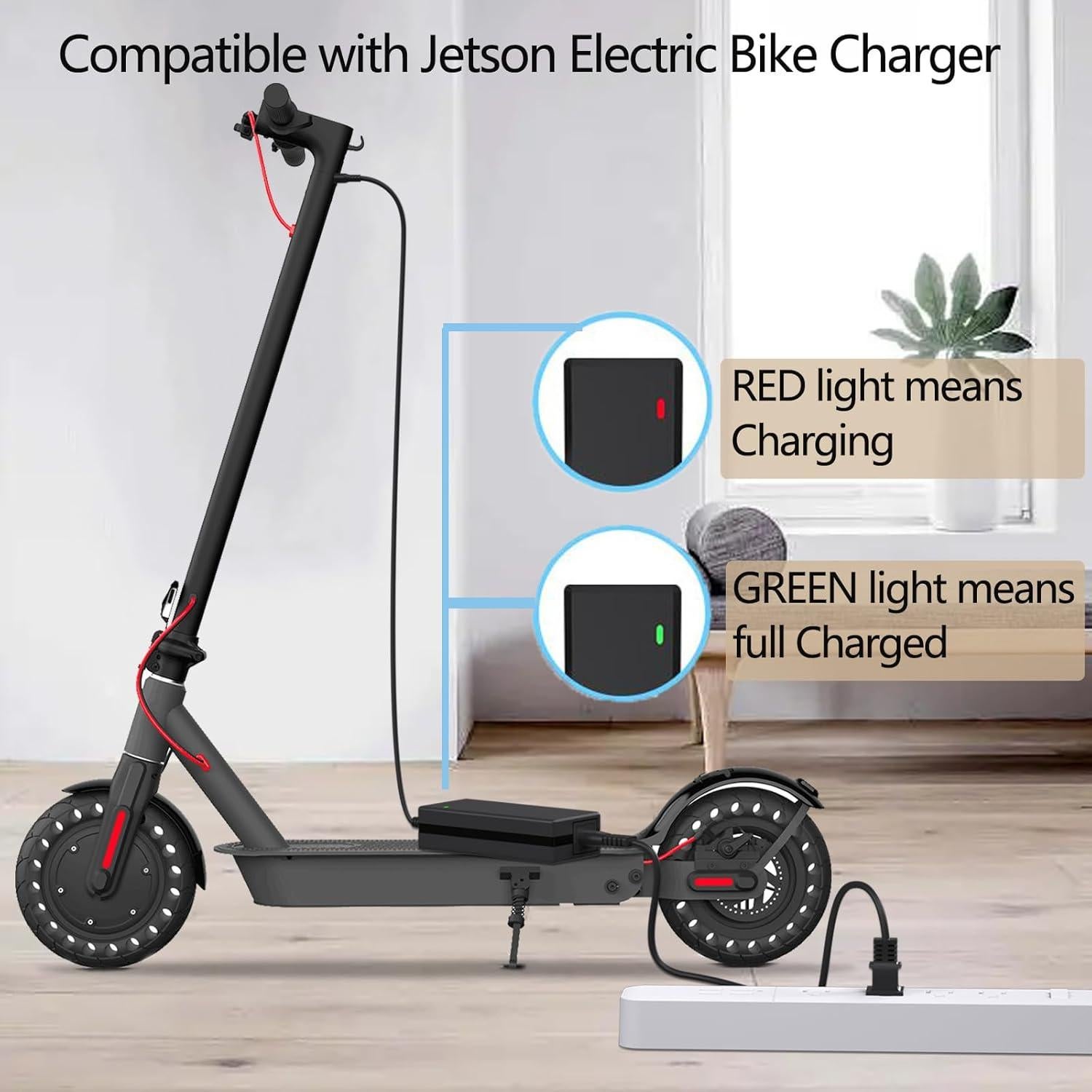 Cargador 42V 2A para Scooter Eléctrico Jetson y Bicicletas