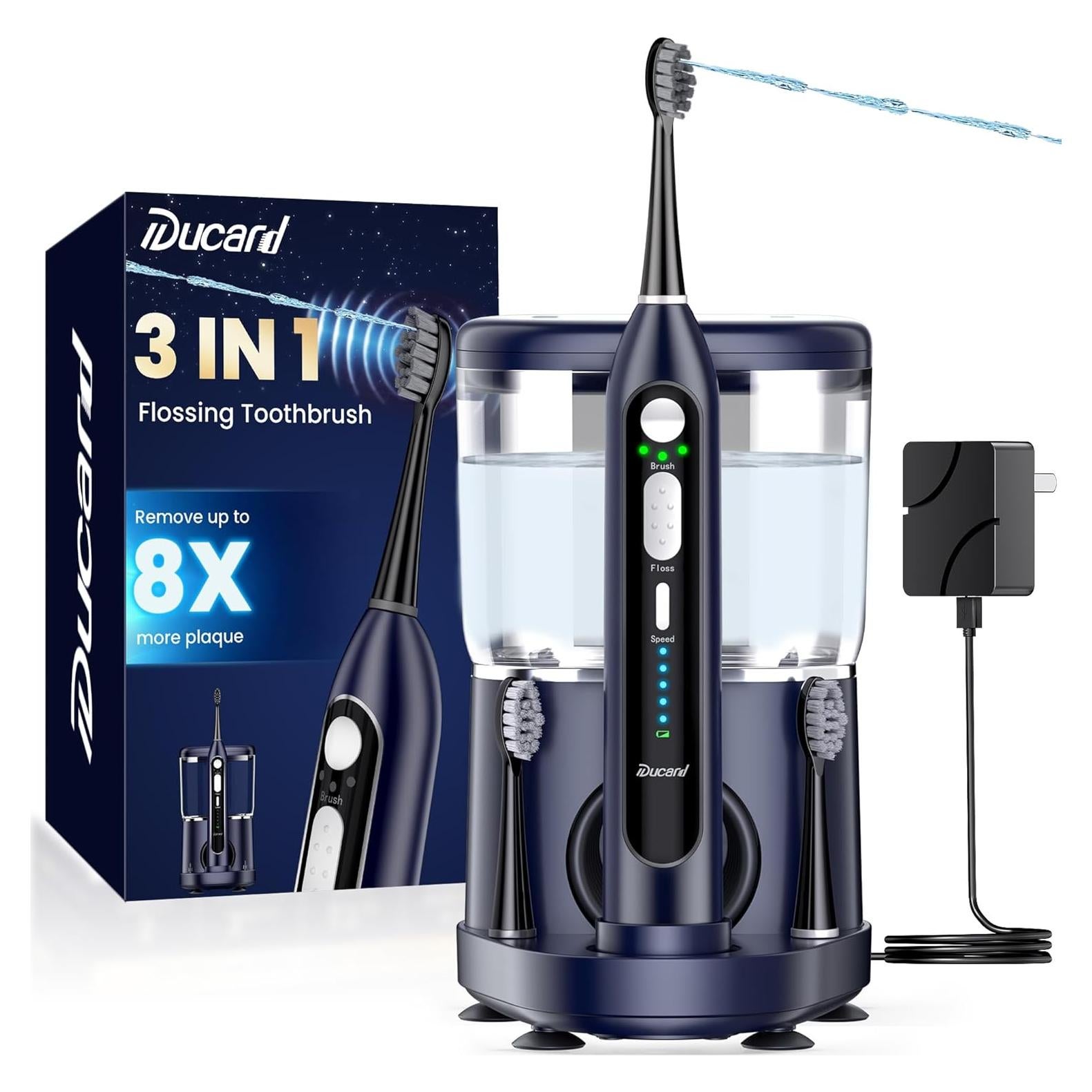 Cepillo de Dientes Eléctrico Ducard 3 en 1 con Irrigador 500ml