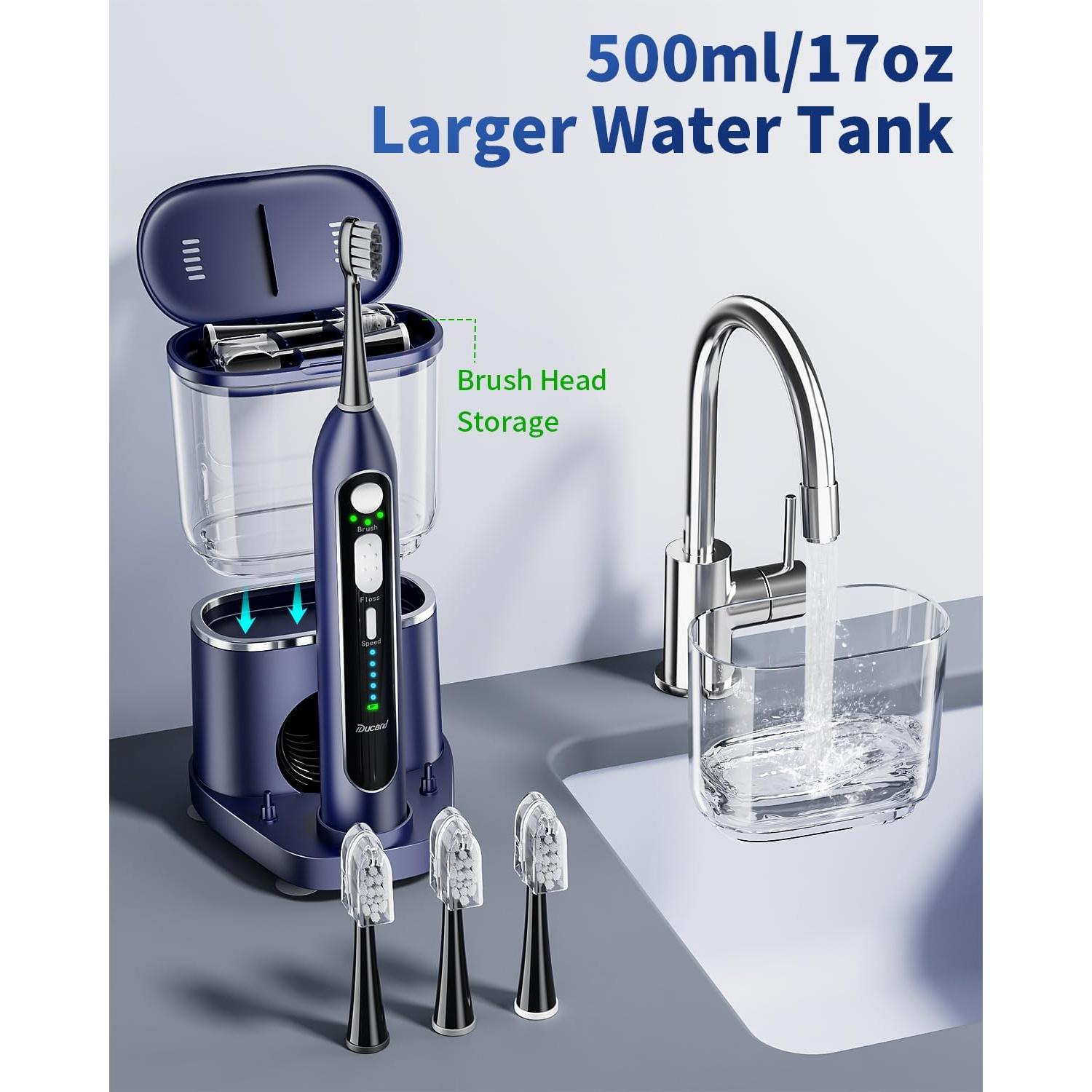 Cepillo de Dientes Eléctrico Ducard 3 en 1 con Irrigador 500ml