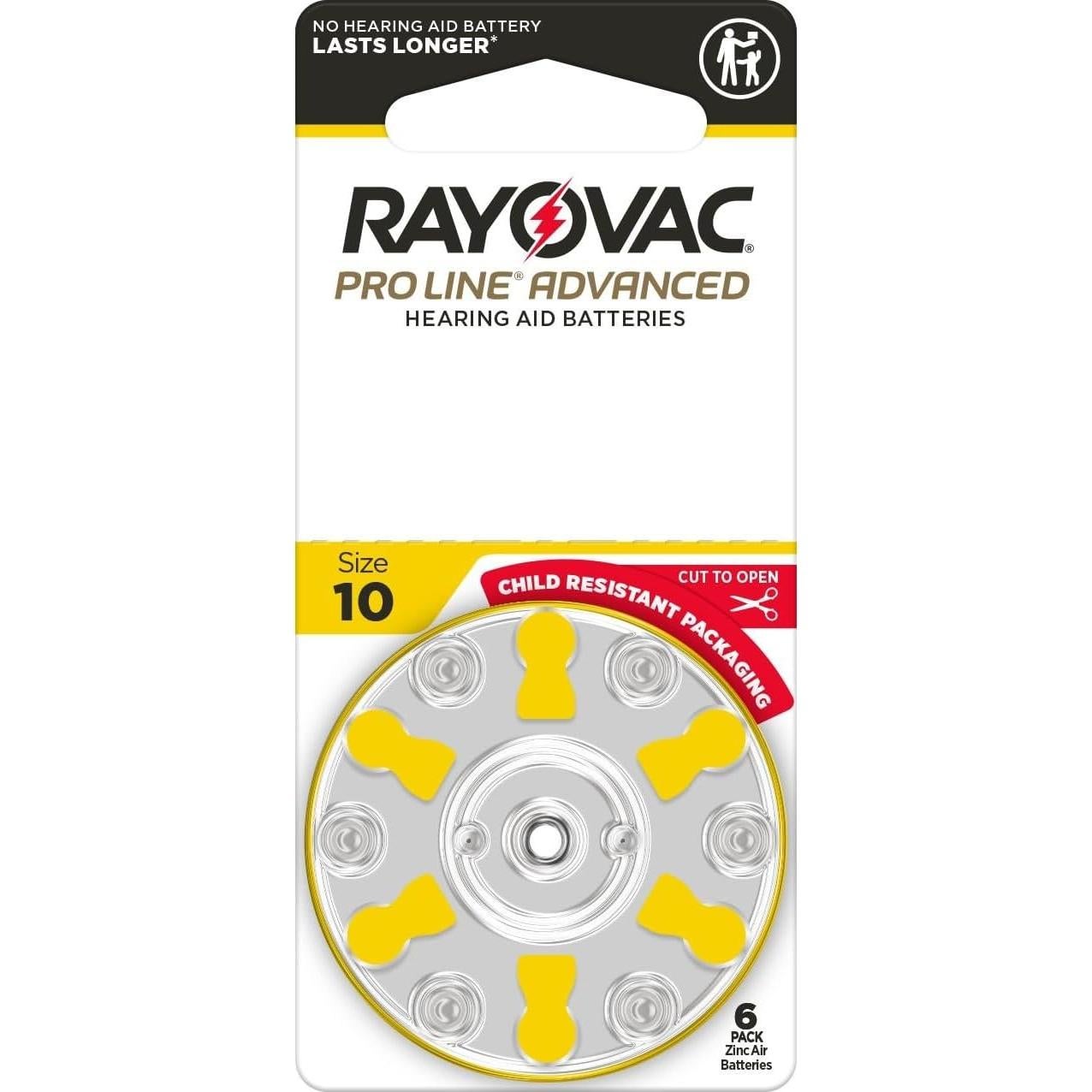 Baterías para Audífonos Rayovac Proline 10 Tamaño - 60 Unidades
