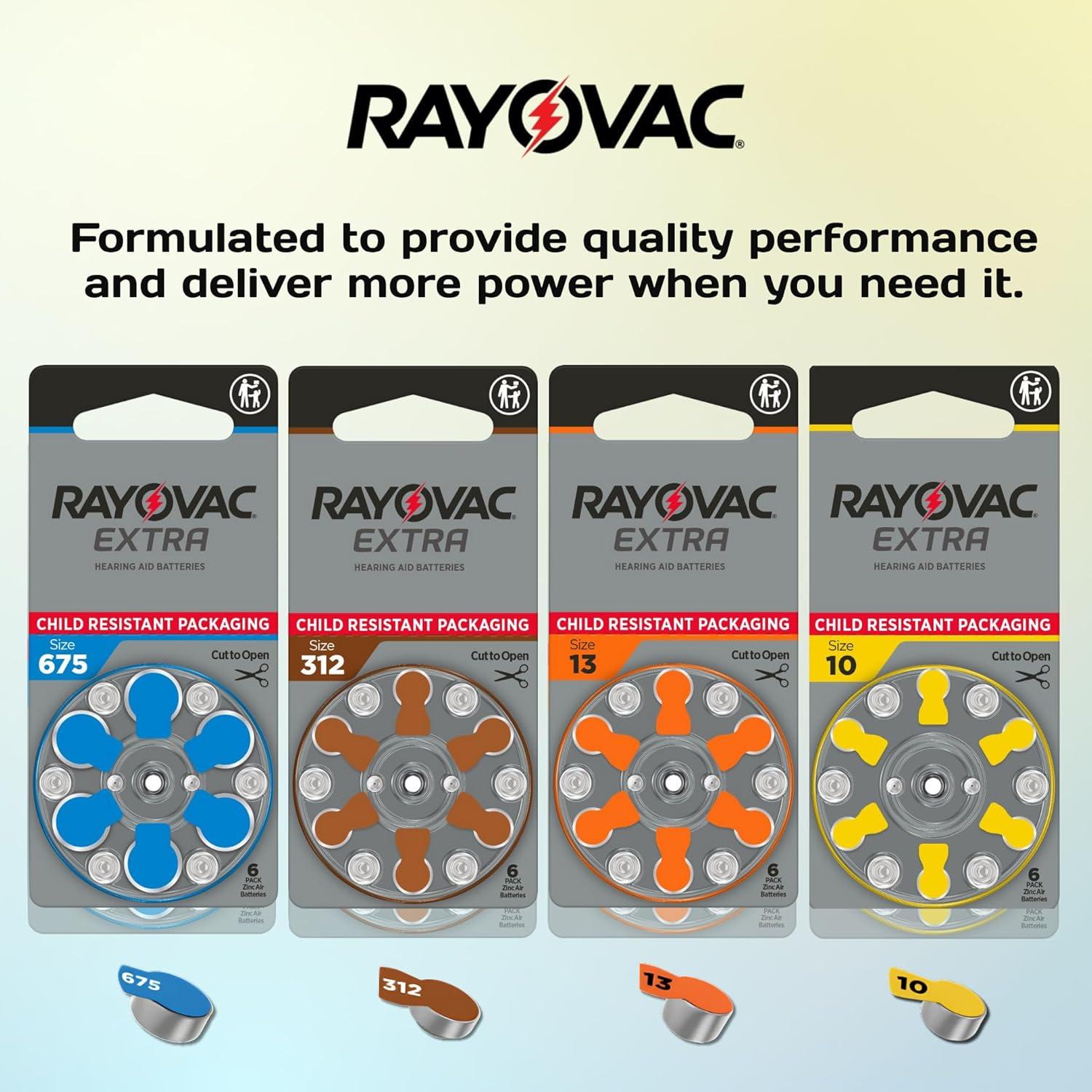 Baterías para Audífonos Rayovac Extra 312 - 60 Unidades