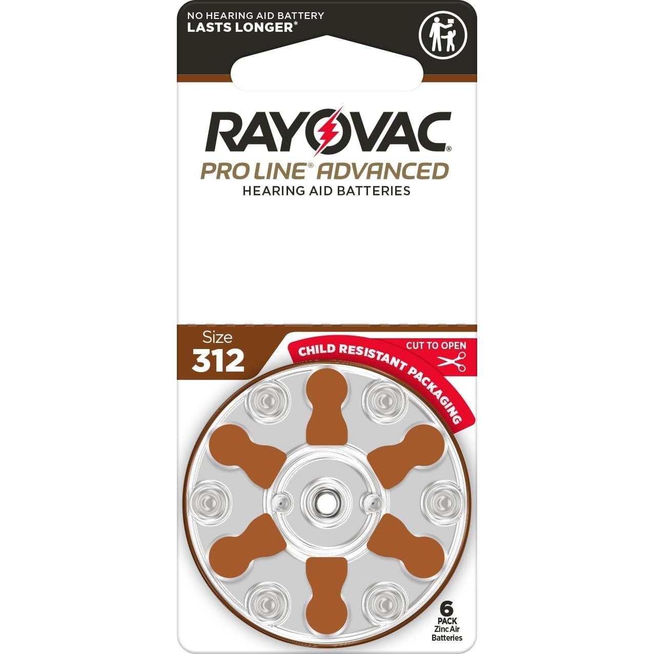 Baterías para Audífonos Rayovac Proline Advanced 312 - 48 Unidades