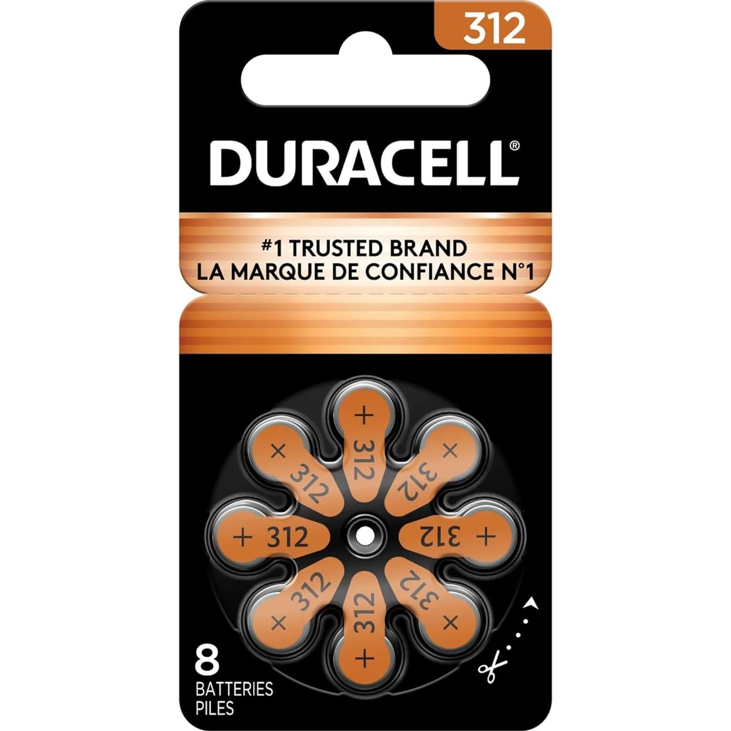 Baterías para Audífonos Duracell 312 - Paquete de 32 Unidades