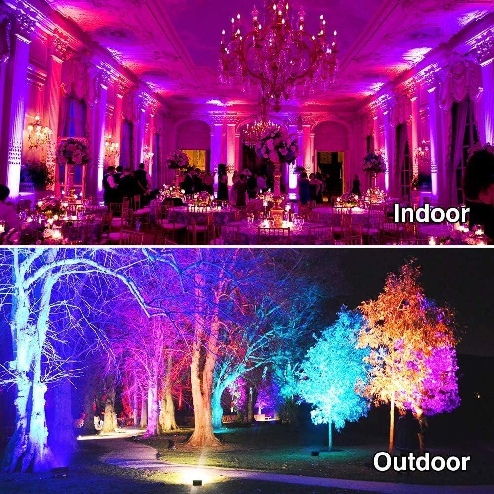 MELPO Luz de Inundación LED 30W RGB + Blanco Cálido 2700K