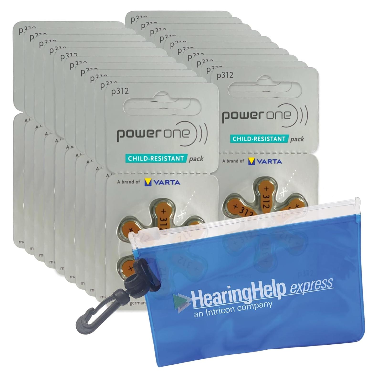 Baterías Power One Tamaño 312 - 120 Baterías Zinc-Aire