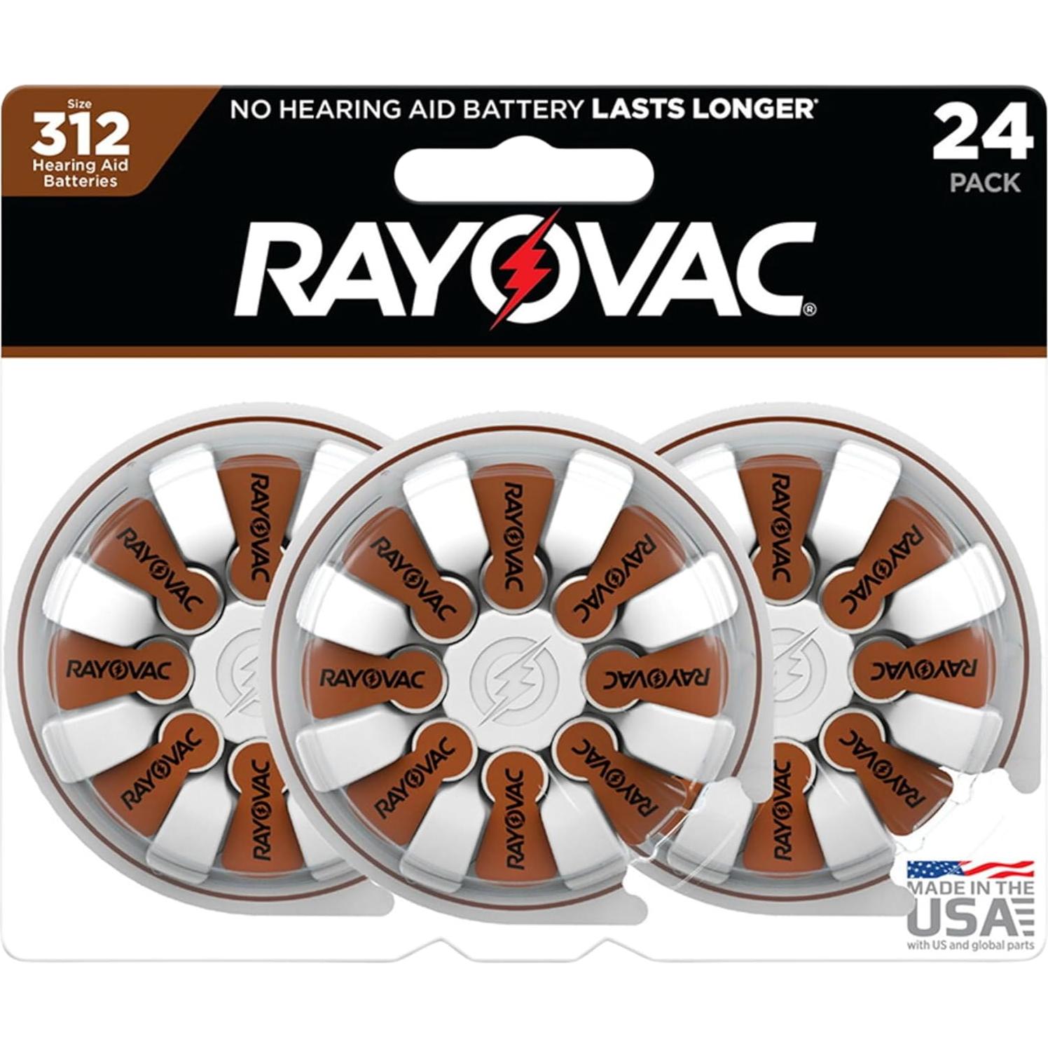 Baterías para Audífonos Rayovac ProLine Advanced 312A - 48 Unidades