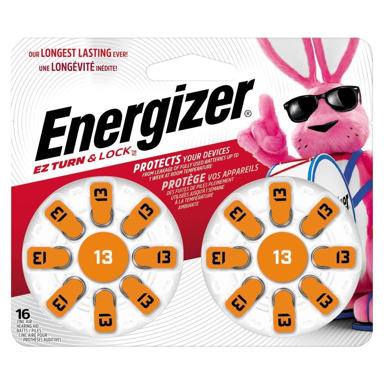 Baterías para Audífonos Energizer Tamaño 13 - 16 Unidades