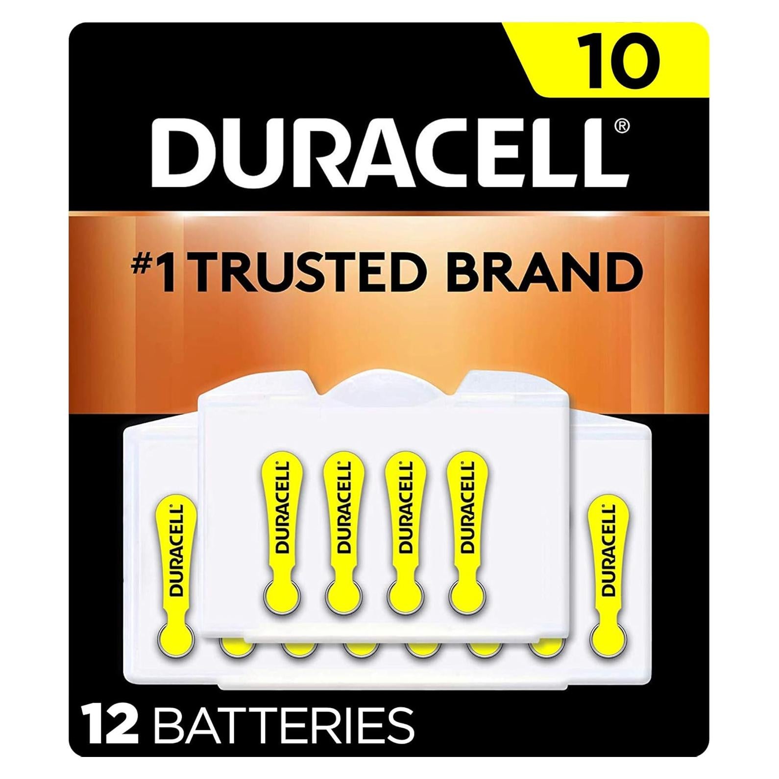 Baterías para Audífonos Duracell Tamaño 10 Amarillo - Paquete 12