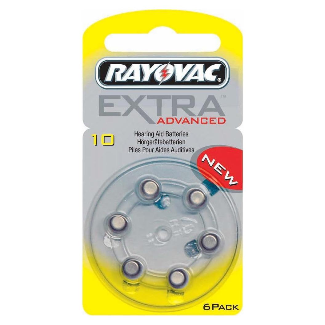 Baterías para Audífonos Rayovac Tamaño 10 - Paquete 6 Celdas