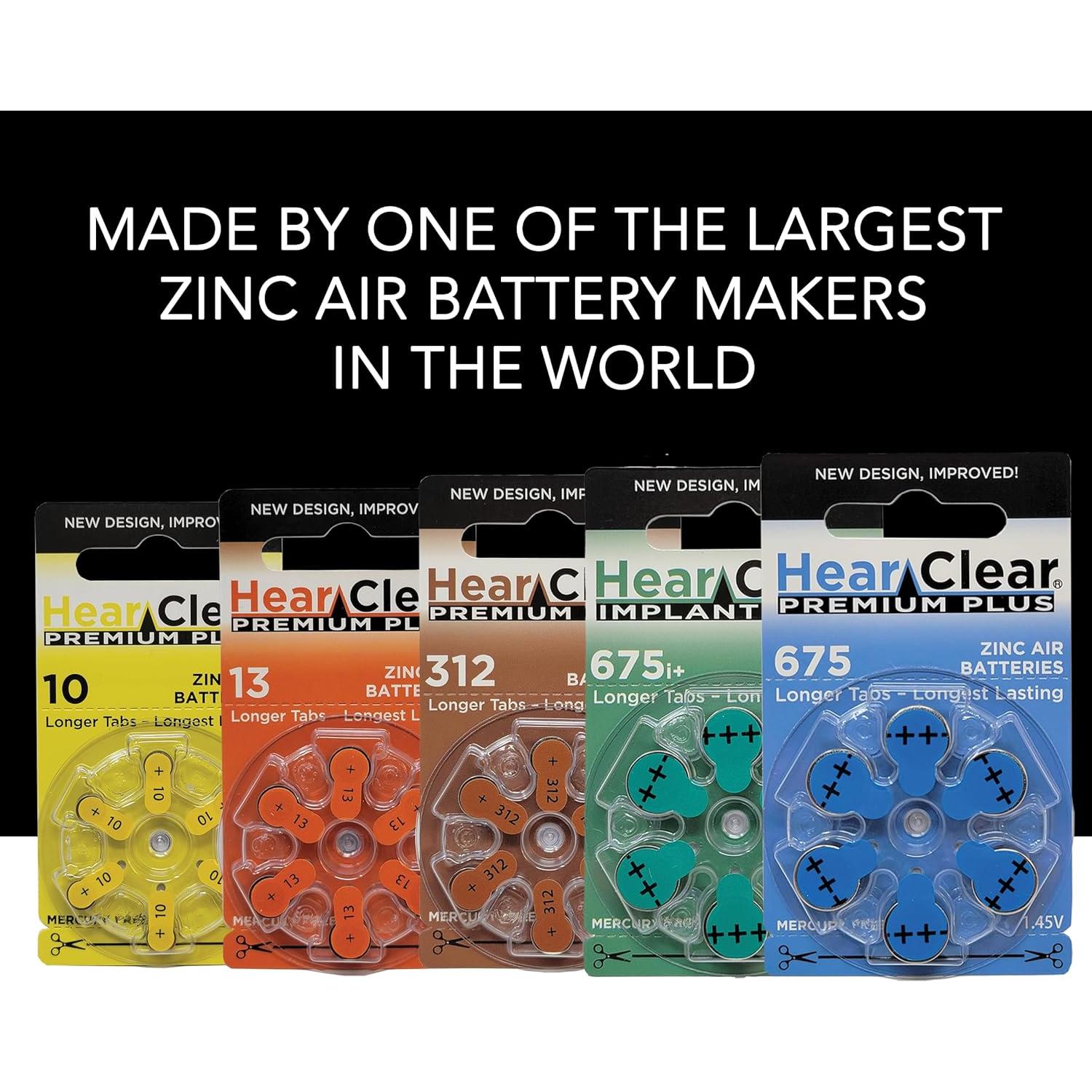 Baterías para Audífonos de Implante Coclear Hear Clear 675P - 60 Unidades