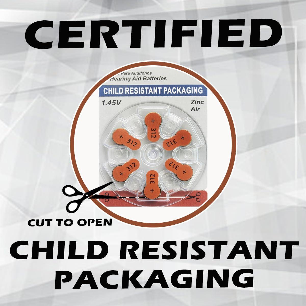 Baterías ZeniPower 312 para Audífonos - 60 Unidades + Kit Soporte