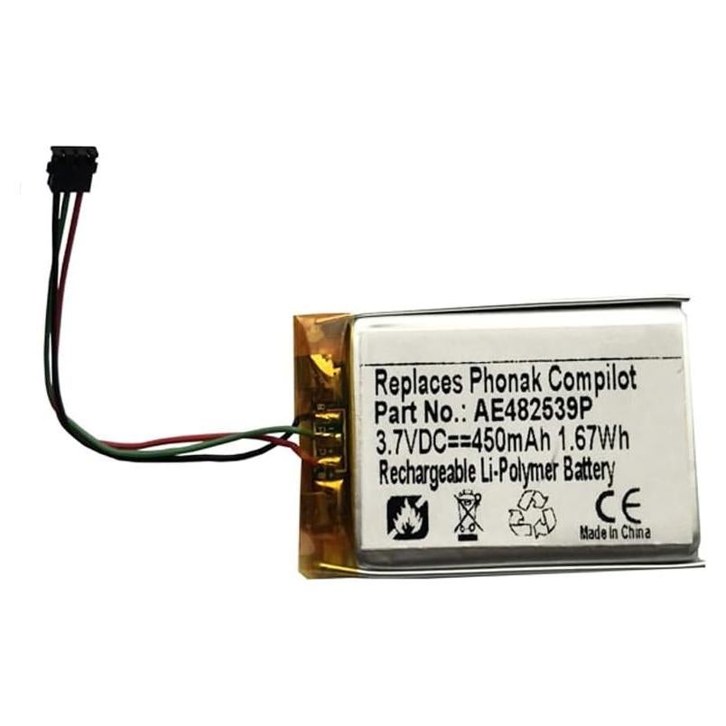 Batería de Reemplazo 450mAh MPF para Phonak Compilot