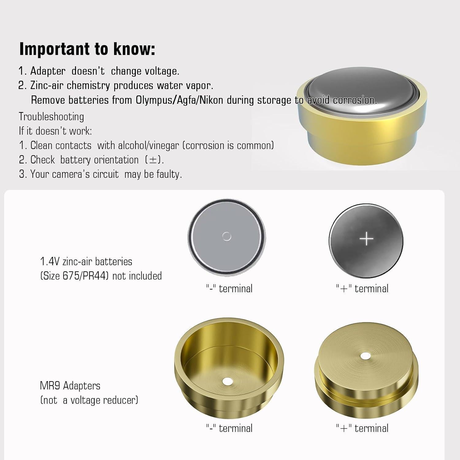 Adaptador de Batería F1TP para Cámara Vintage MR-9 PX625