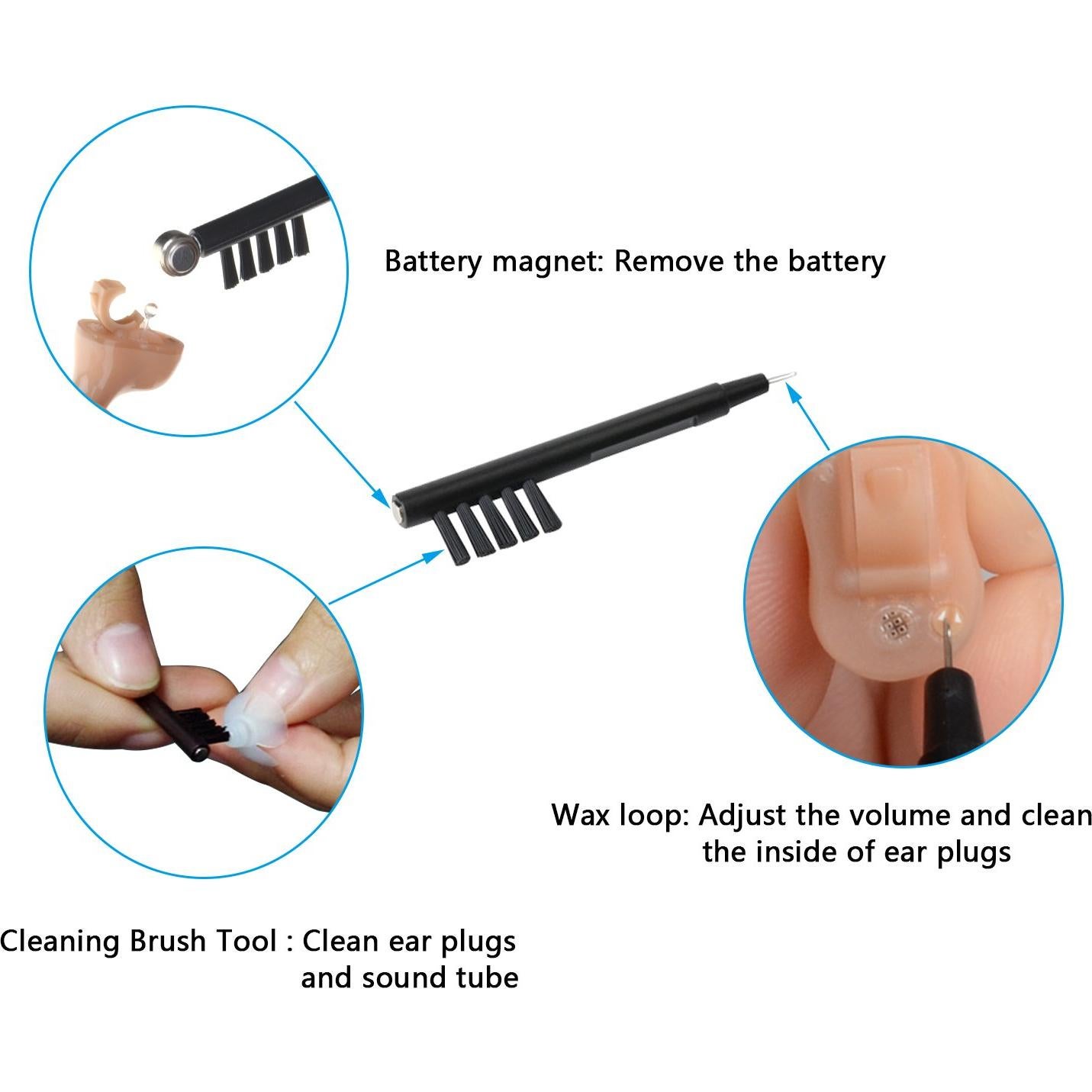 Accesorios para Audífonos BTE Banglijian - 3 Tubos, 9 Tapones, Herramienta