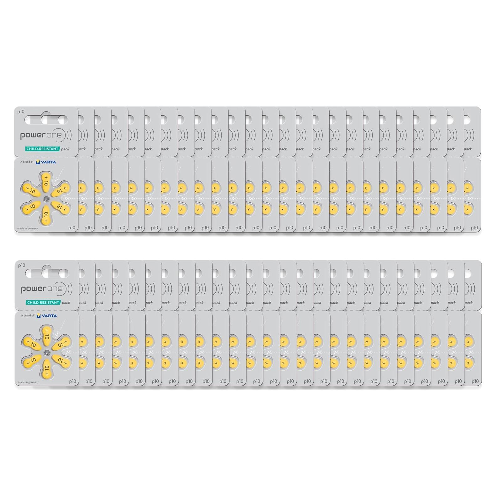 Baterías para audífonos PowerOne tamaño 10 - 300 piezas