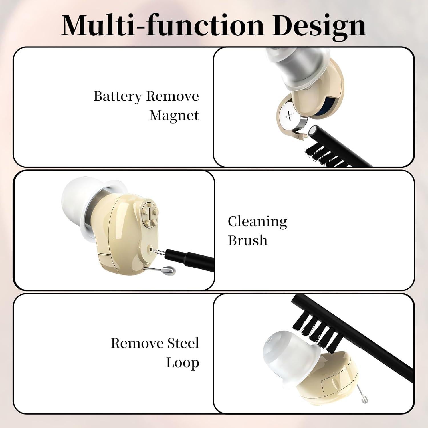 Kit de limpieza para audífonos Notoke - 6 cepillos y herramientas