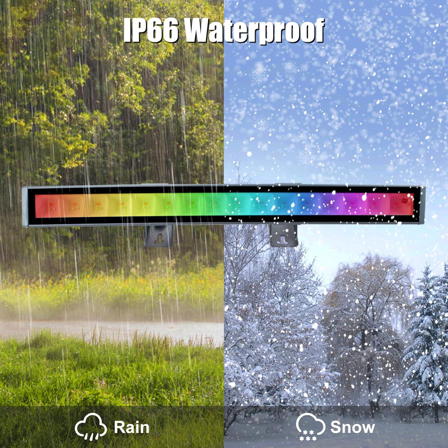 Barra de Luz LED RGB CREATESTAR 48W Control Remoto 2 Pcs