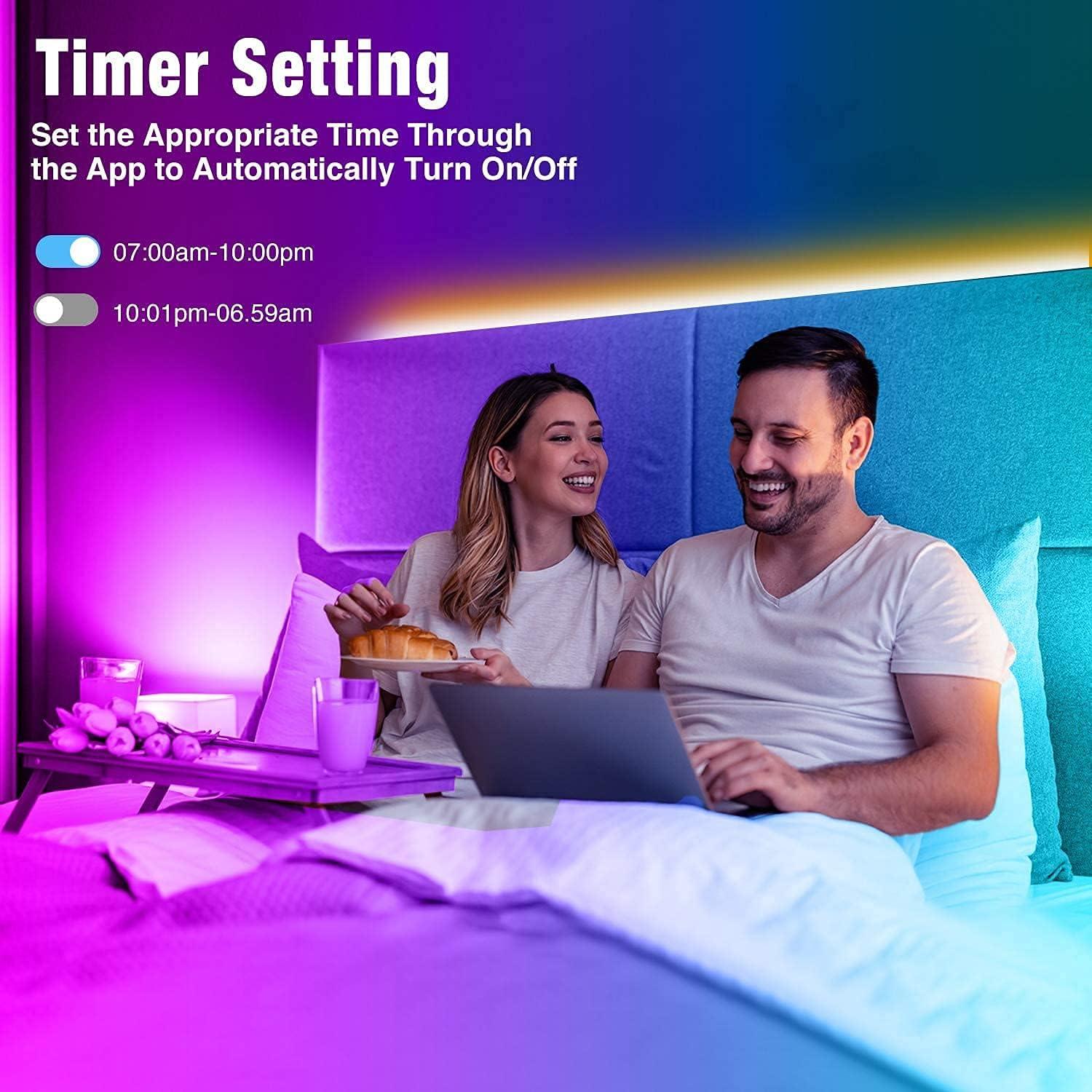 Luces LED 30.48m Reemeer RGB Control APP y Remoto