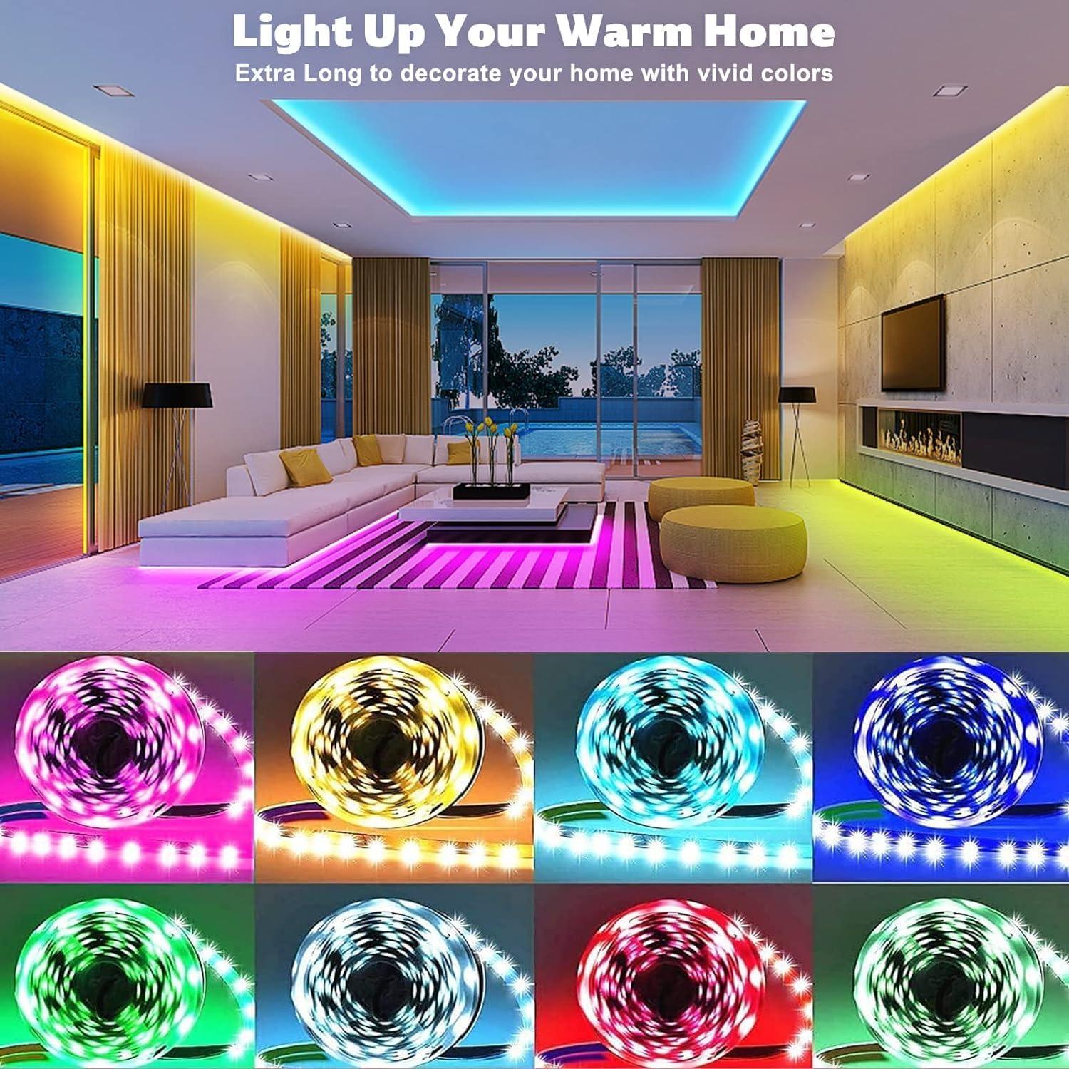 Luces LED 30.48m Reemeer RGB Control APP y Remoto
