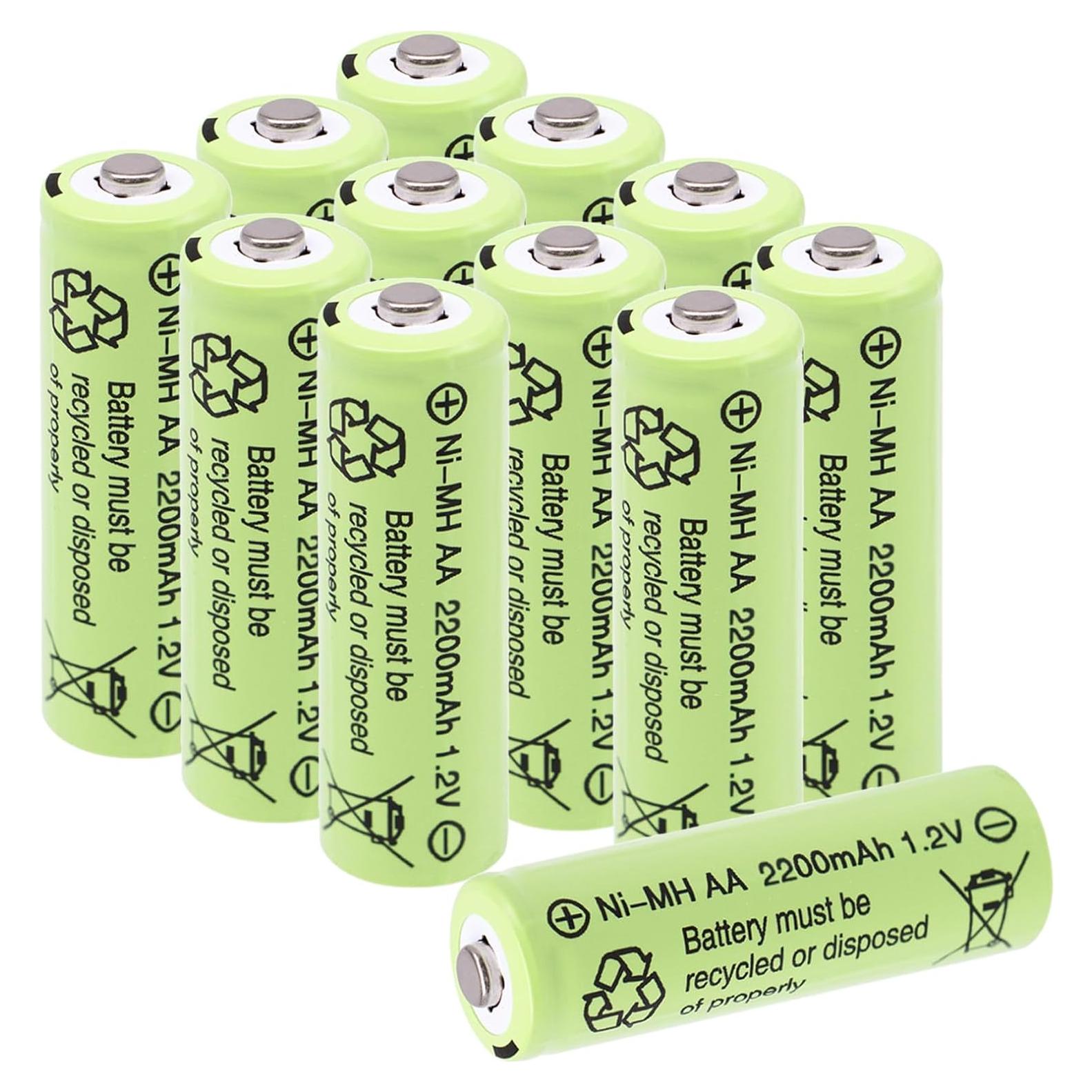 Baterías recargables AA Lombaour 2200mAh 12 unidades