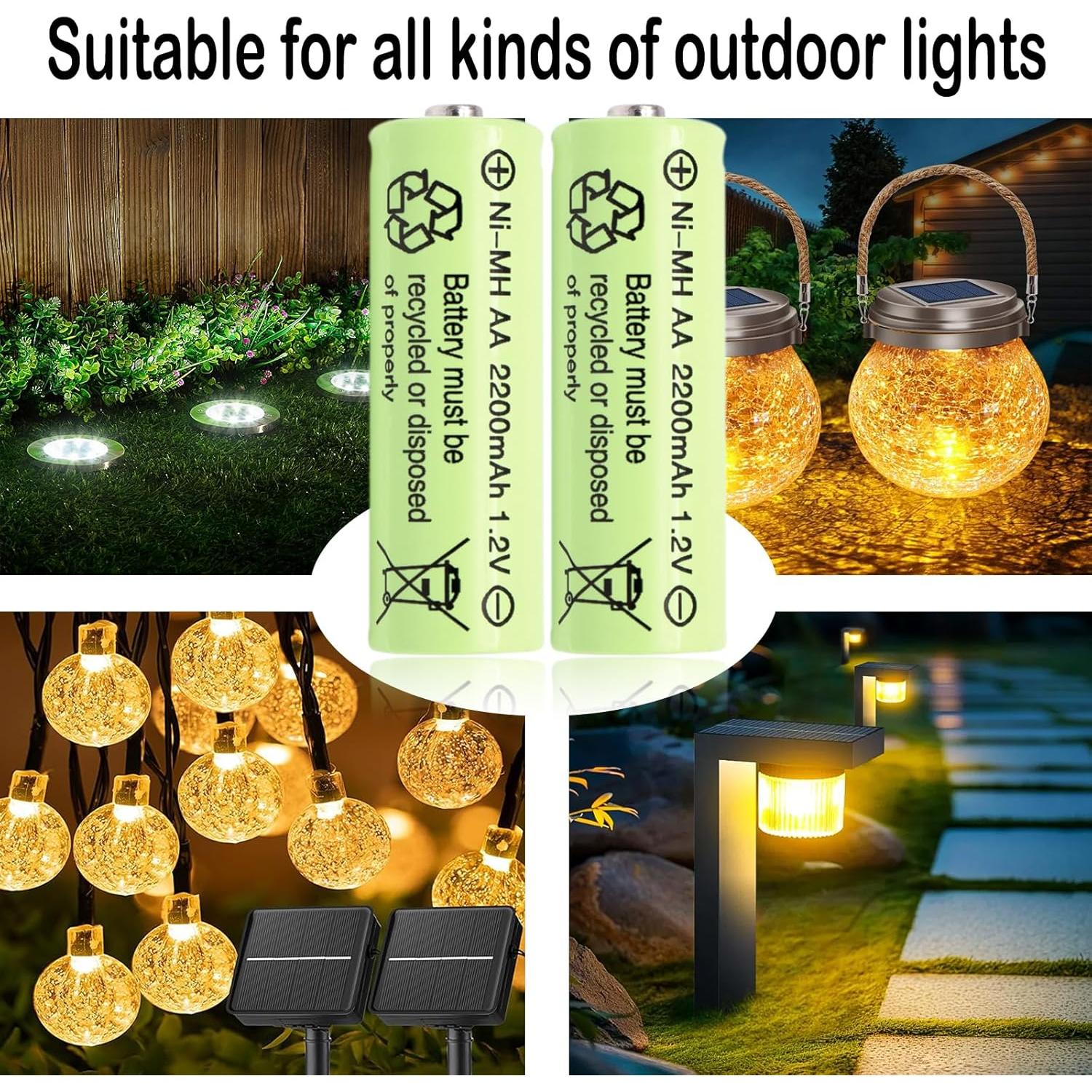 Baterías recargables AA Lombaour 2200mAh 12 unidades