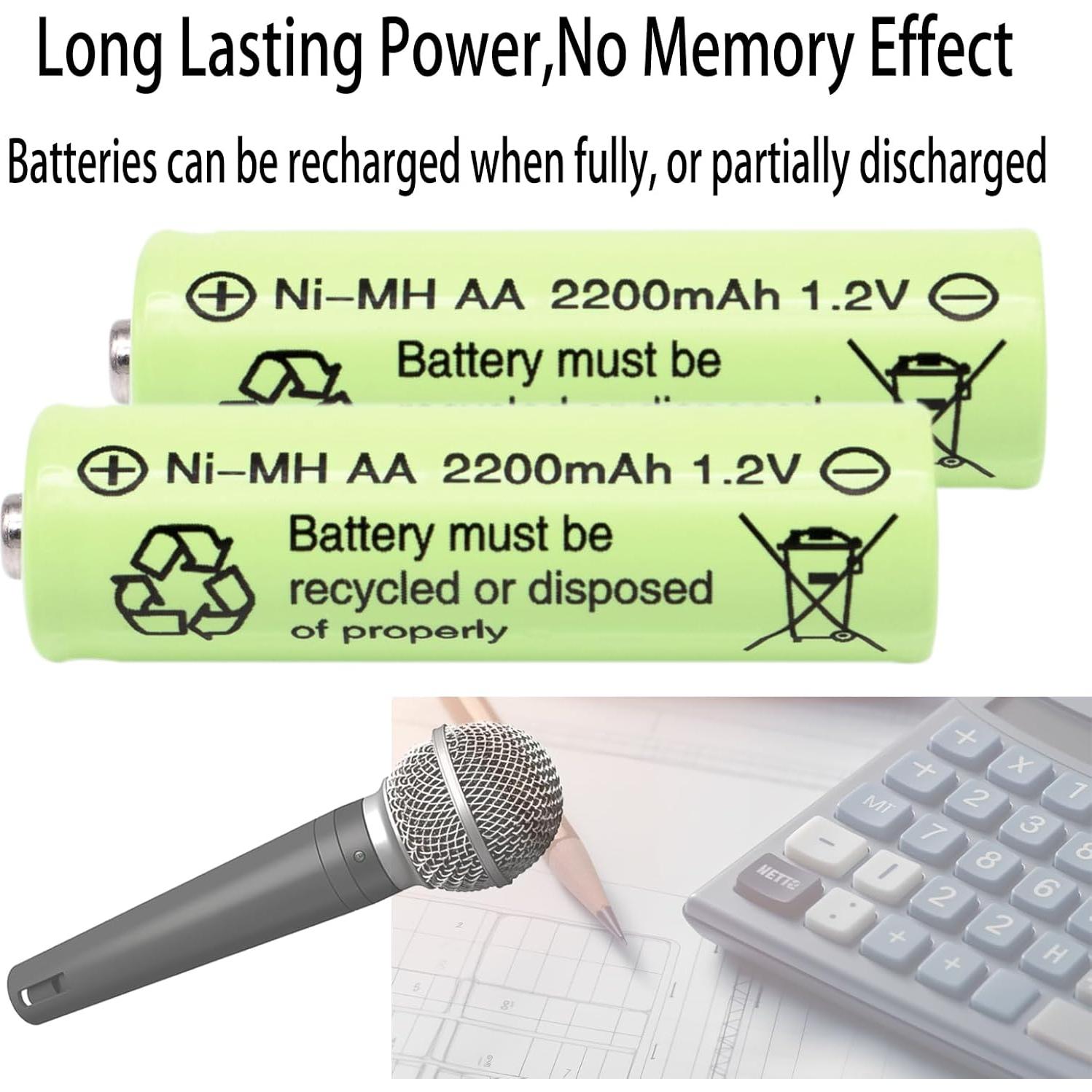 Baterías recargables AA Lombaour 2200mAh 12 unidades
