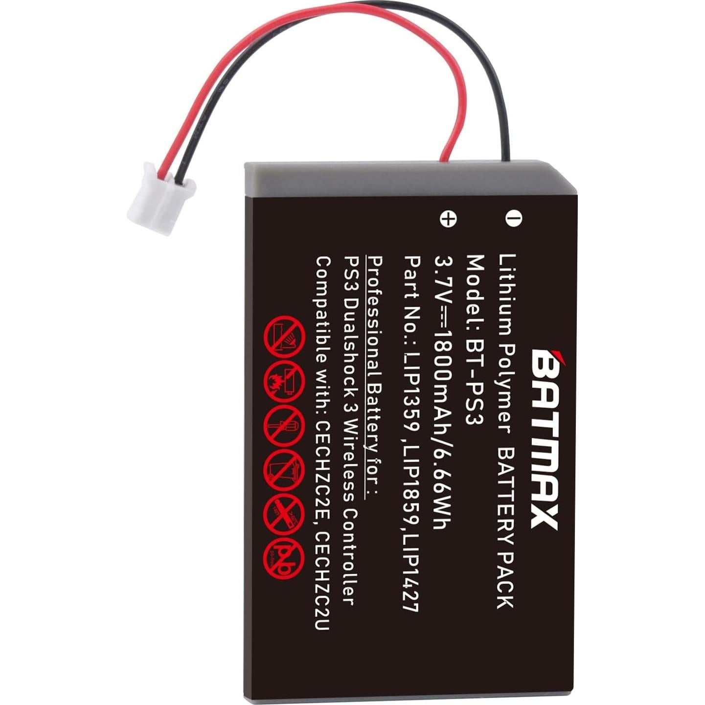 Baterías Recargables Batmax LIP1359 para PS3 - 3 Pcs 1800mAh