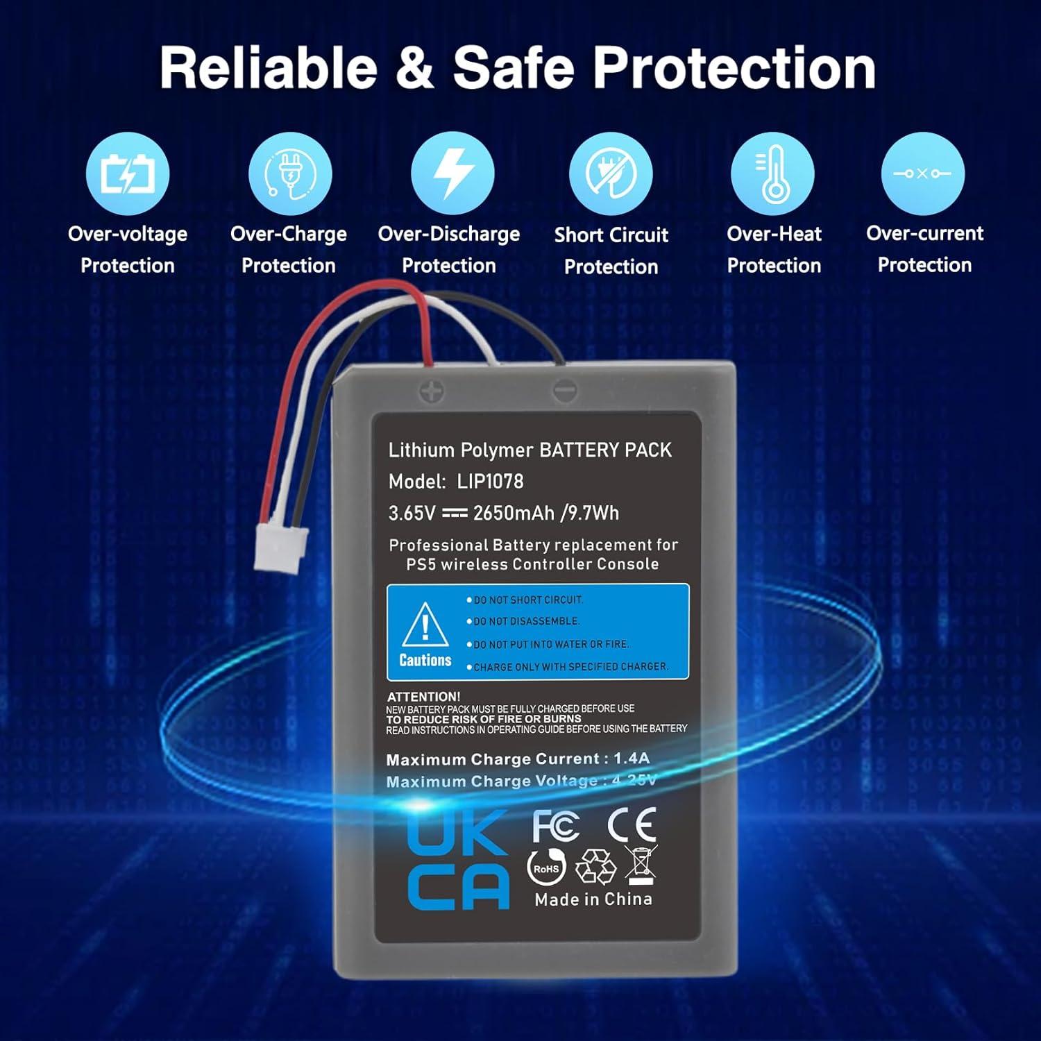 Batería de Reemplazo Hisewen LIP1708 2650mAh para PS5