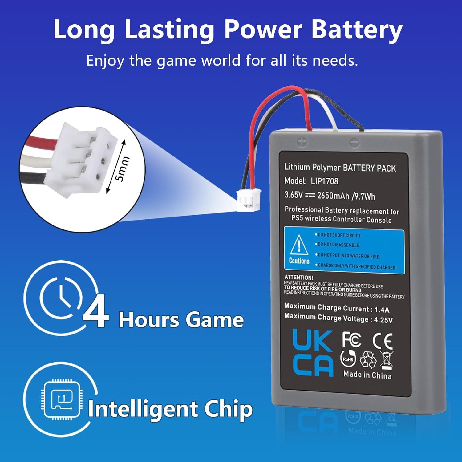 Batería de Reemplazo Hisewen LIP1708 2650mAh para PS5