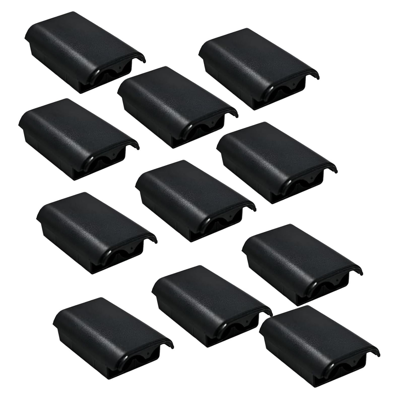 10 Cubiertas de Batería Reemplazo para Controlador Xbox 360 Negro