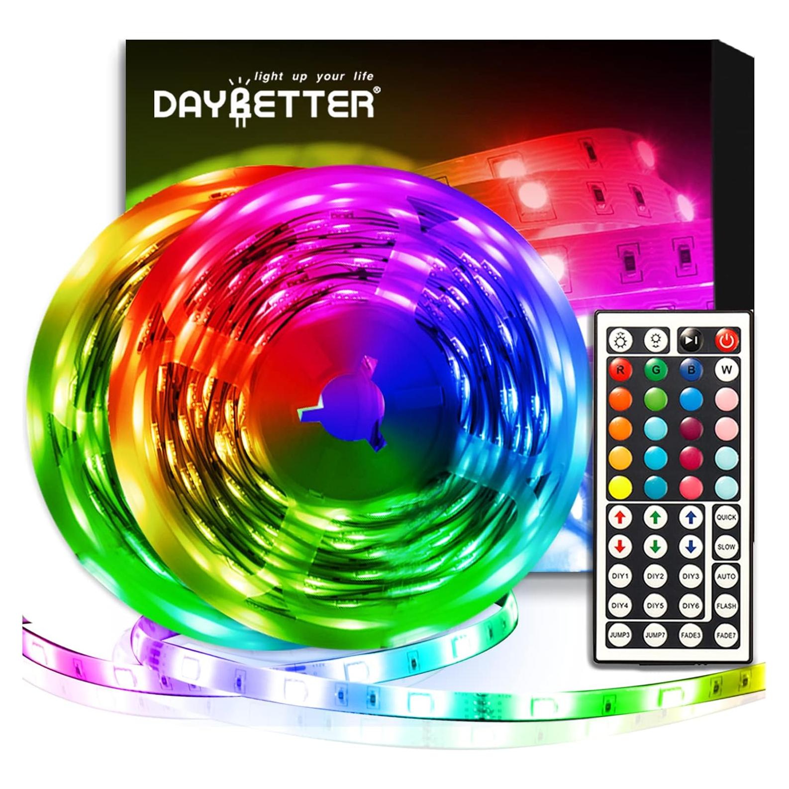 Tiras LED DAYBETTER 10m con Control Remoto y Adhesivo