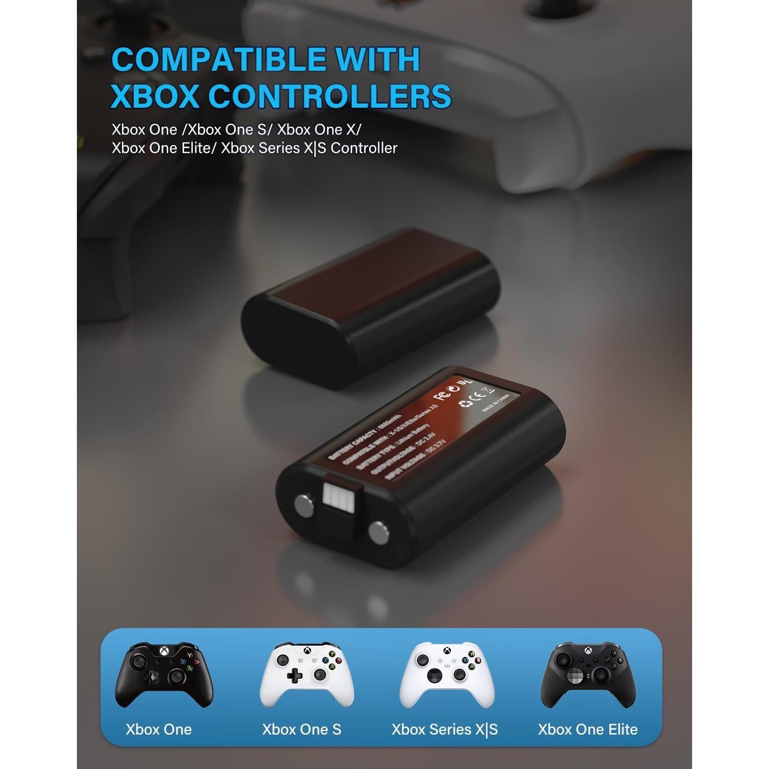 Batería Recargable 2x6660mWh Wzygdzsw para Xbox Series X/S