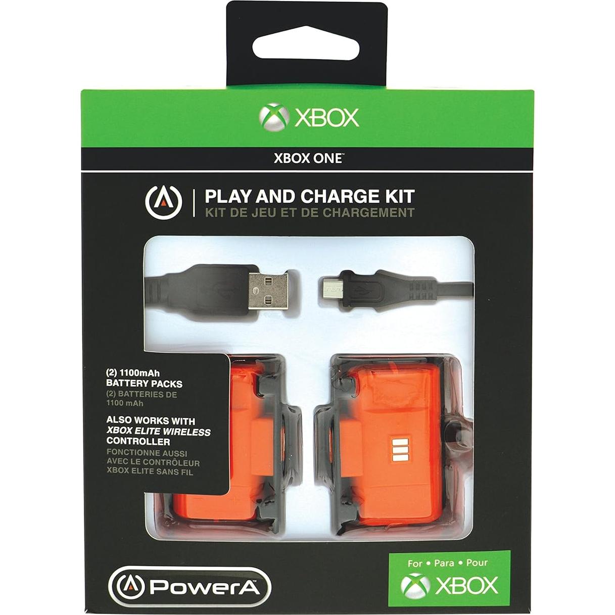 Kit de Carga y Juego PowerA para Xbox One - Negro y Naranja