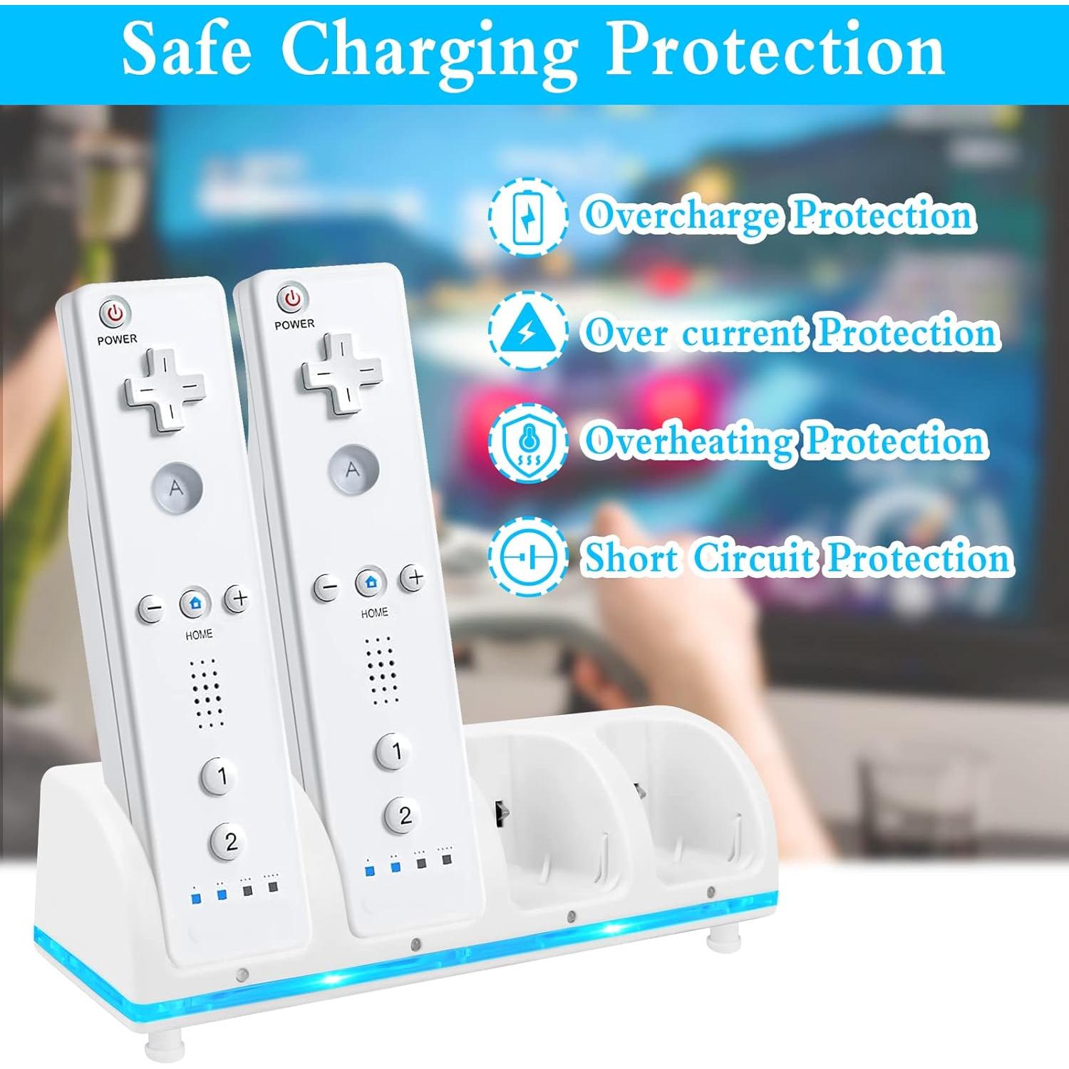 Estación de Carga Kulannder 4 Puertos para Controlador Wii